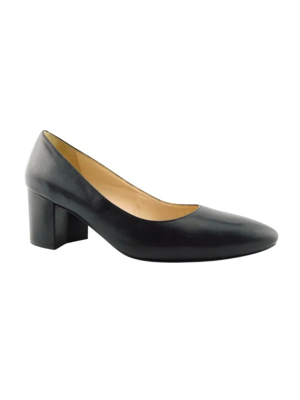 COLE HAAN Black Leather Block Heel Pumps 11